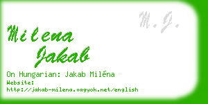 milena jakab business card